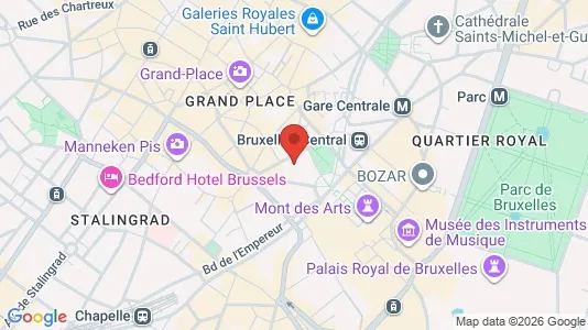 Apartments for rent i Stad Brussel - kort over placeringen
