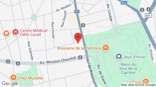 Apartments for rent i Brussels Ukkel - kort over placeringen