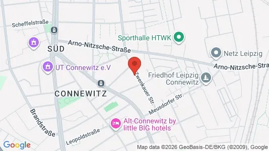 Apartments for rent i Leipzig - kort over placeringen
