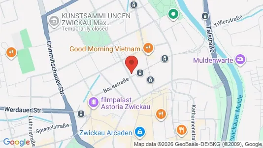 Apartments for rent i Zwickau - kort over placeringen