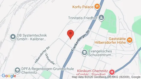 Apartments for rent i Chemnitz - kort over placeringen