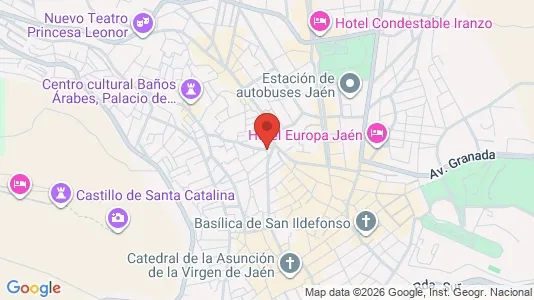Apartments for rent i Jaén - kort over placeringen