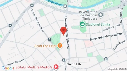 Apartments for rent i Timişoara - kort over placeringen