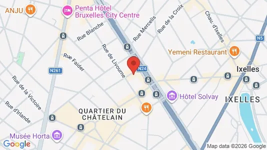 Apartments for rent i Brussels Elsene - kort over placeringen