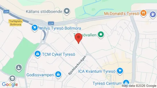 Apartments for rent i Tyresö - kort over placeringen