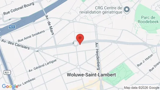 Apartments for rent i Brussels Sint-Lambrechts-Woluwe - kort over placeringen