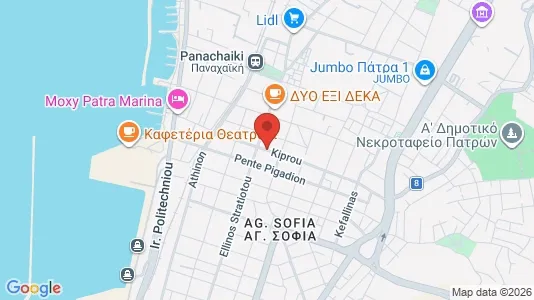 Apartments for rent i Patras - kort over placeringen