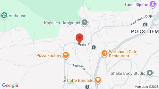 Apartments for rent i Sljeme (Medvednica-Tomislavac) - kort over placeringen