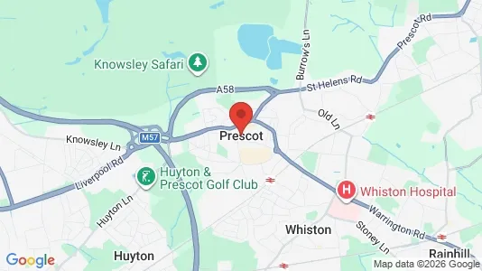 Apartments for rent i Prescot - Merseyside - kort over placeringen