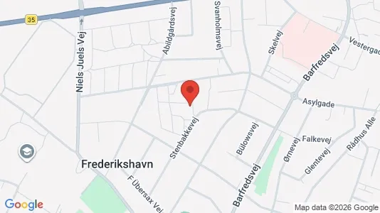 Apartments for rent i Frederikshavn - kort over placeringen