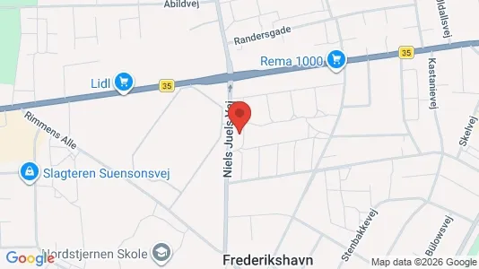 Apartments for rent i Frederikshavn - kort over placeringen
