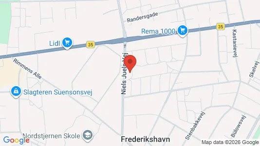 Apartments for rent i Frederikshavn - kort over placeringen