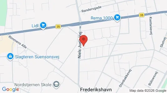 Apartments for rent i Frederikshavn - kort over placeringen