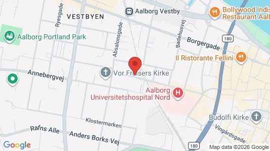 Apartments for rent i Aalborg Center - kort over placeringen