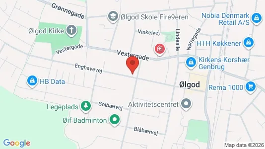 Apartments for rent i Ølgod - kort over placeringen