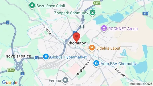Apartments for rent i Chomutov - kort over placeringen