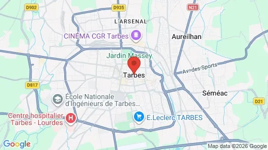 Apartments for rent i Tarbes - kort over placeringen