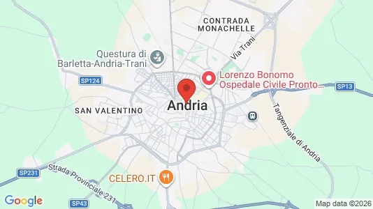 Apartments for rent i Andria - kort over placeringen