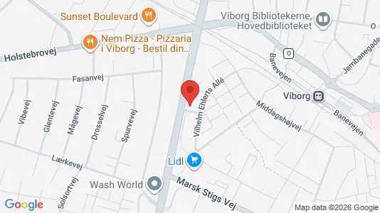 Apartments for rent i Viborg - kort over placeringen
