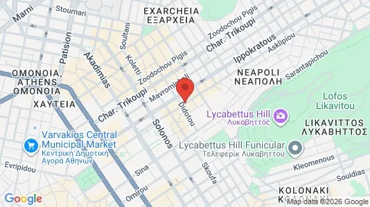 Apartments for rent i Athens Exarchia - kort over placeringen