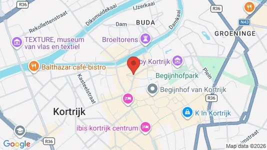 Apartments for rent i Kortrijk - kort over placeringen