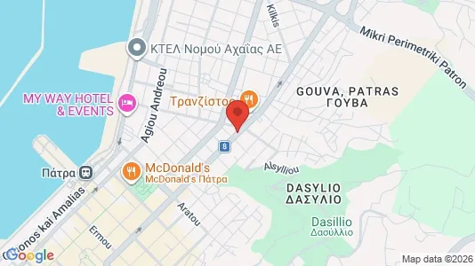Apartments for rent i Patras - kort over placeringen