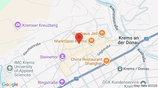 Apartments for rent i Krems an der Donau - kort over placeringen