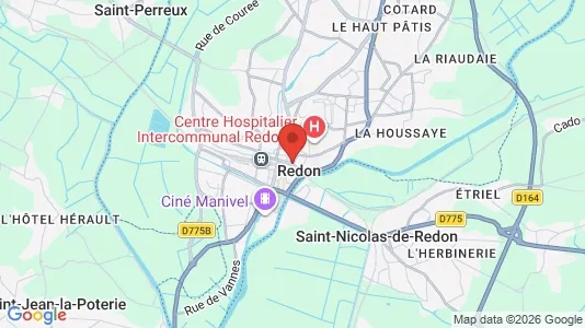 Apartments for rent i Redon - kort over placeringen