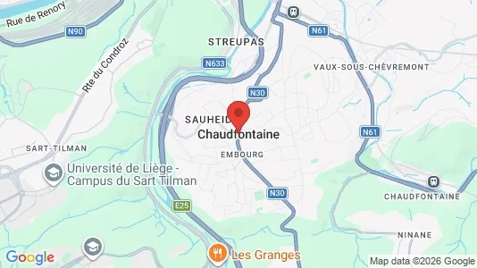 Apartments for rent i Chaudfontaine - kort over placeringen