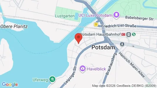 Apartments for rent i Potsdam - kort over placeringen
