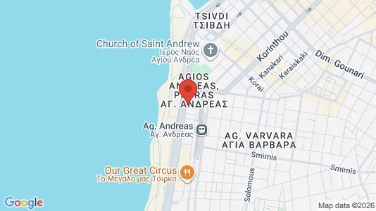 Apartments for rent i Patras - kort over placeringen