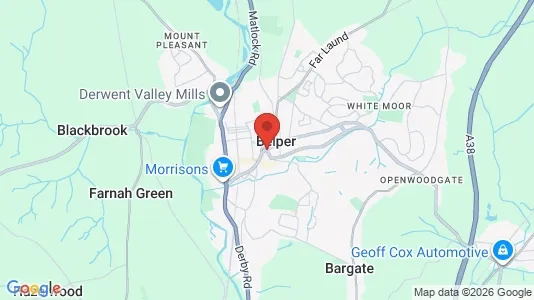 Apartments for rent i Belper - Derbyshire - kort over placeringen