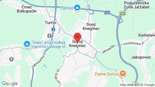 Apartments for rent i Gornji Kneginec - kort over placeringen