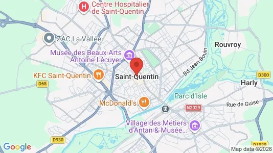 Apartments for rent i Saint-Quentin - kort over placeringen