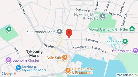 Apartments for rent i Nykøbing Mors - kort over placeringen