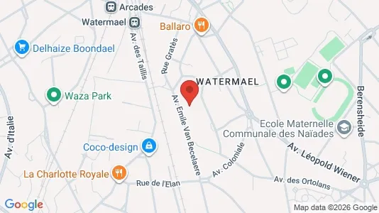 Apartments for rent i Brussels Watermaal-Bosvoorde - kort over placeringen