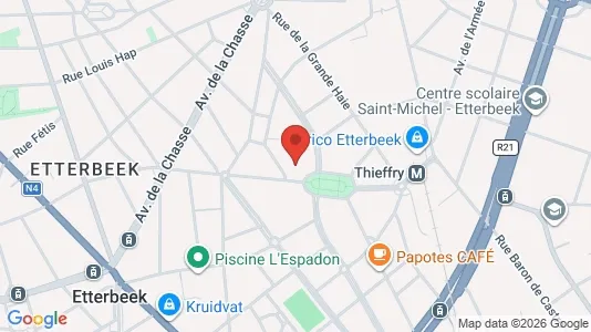 Apartments for rent i Brussels Etterbeek - kort over placeringen
