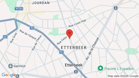 Apartments for rent i Brussels Etterbeek - kort over placeringen