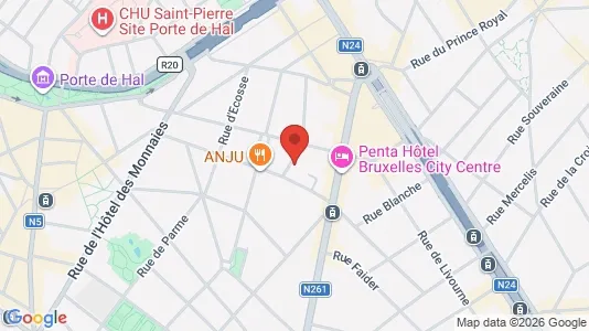 Apartments for rent i Brussels Sint-Gillis - kort over placeringen