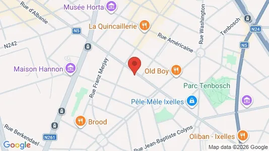Apartments for rent i Brussels Elsene - kort over placeringen