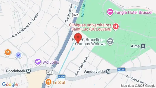 Apartments for rent i Brussels Sint-Lambrechts-Woluwe - kort over placeringen