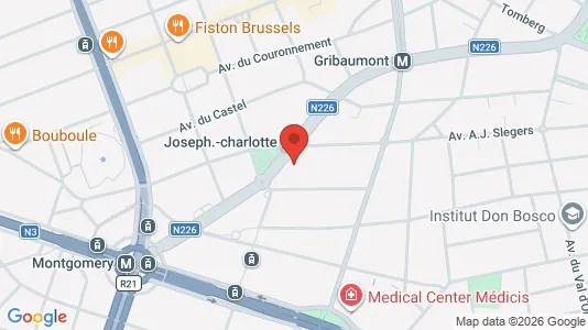 Apartments for rent i Brussels Sint-Lambrechts-Woluwe - kort over placeringen