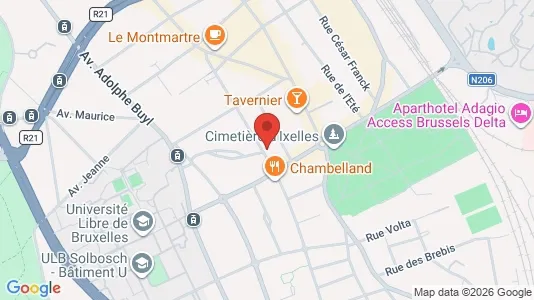 Apartments for rent i Brussels Elsene - kort over placeringen