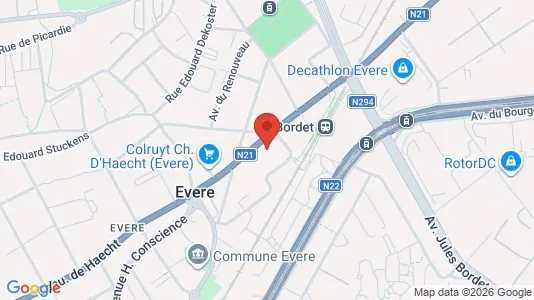 Apartments for rent i Brussels Evere - kort over placeringen