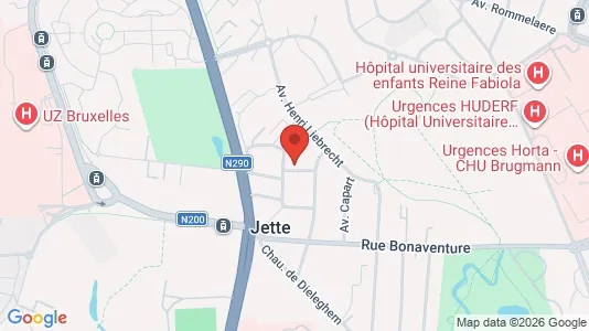 Apartments for rent i Brussels Jette - kort over placeringen