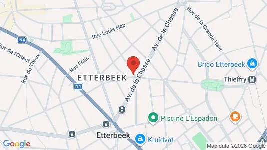 Apartments for rent i Brussels Etterbeek - kort over placeringen