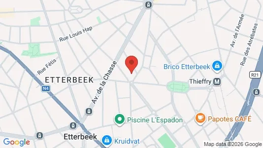 Apartments for rent i Brussels Etterbeek - kort over placeringen