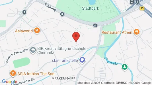 Apartments for rent i Chemnitz - kort over placeringen