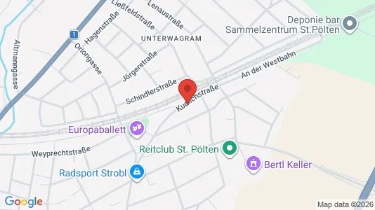 Apartments for rent i Sankt Pölten - kort over placeringen