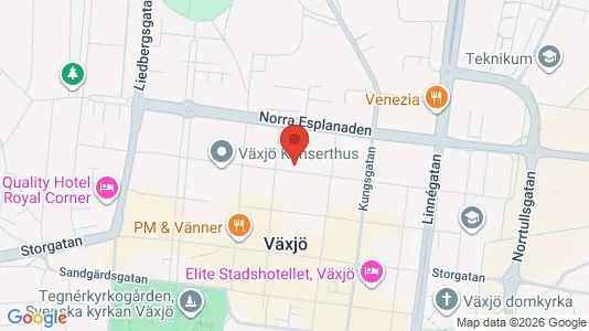 Apartments for rent i Växjö - kort over placeringen
